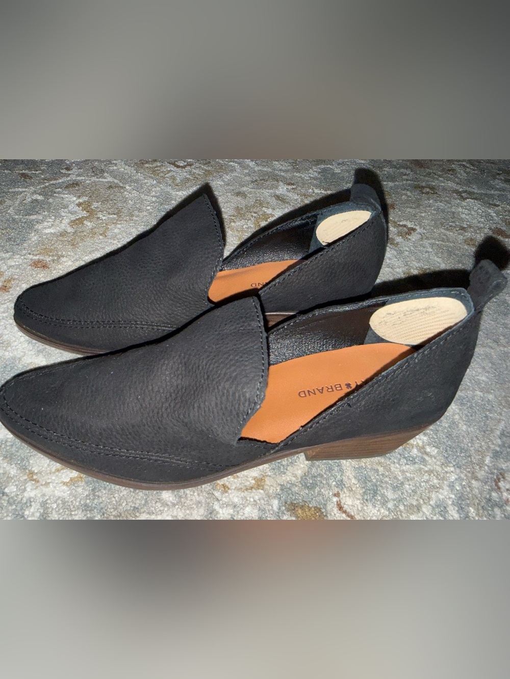 Lucky Brand Black Leather D'Orsay Loafers